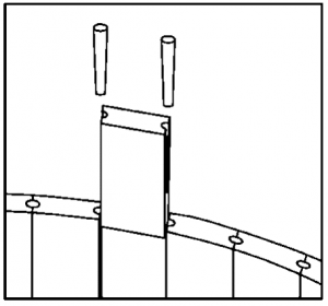 Installation of gyratory crusher concave segments from the first layer to the fourth layer