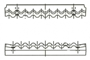 Dente di riciclaggio ondulato