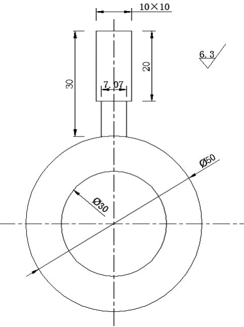 Fig.2-8 Le diagramme schématique des composants de test sous énergie de choc 9J