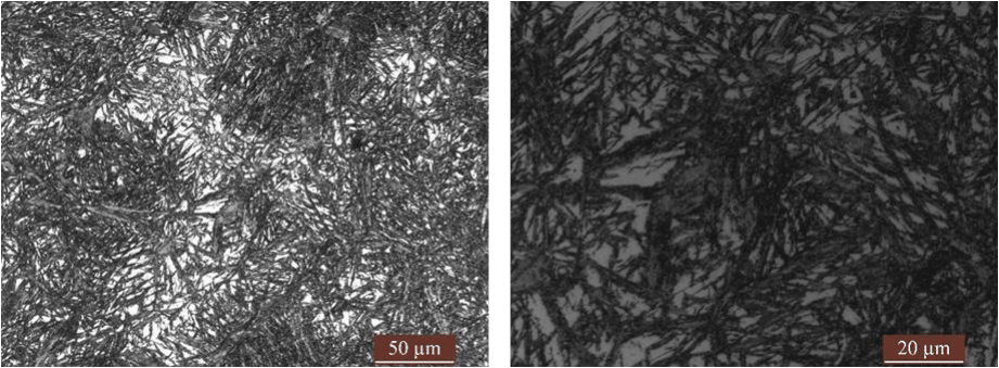 Fig.3-1 Microestrutura de aços de alta liga de alto carbono em diferentes processos de tratamento térmico (e) (f) 3 #